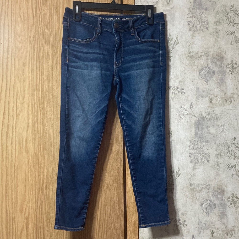American Eagle Outfitters Women's Dark Blue Size 6 Regular Jeans Jegging Crop